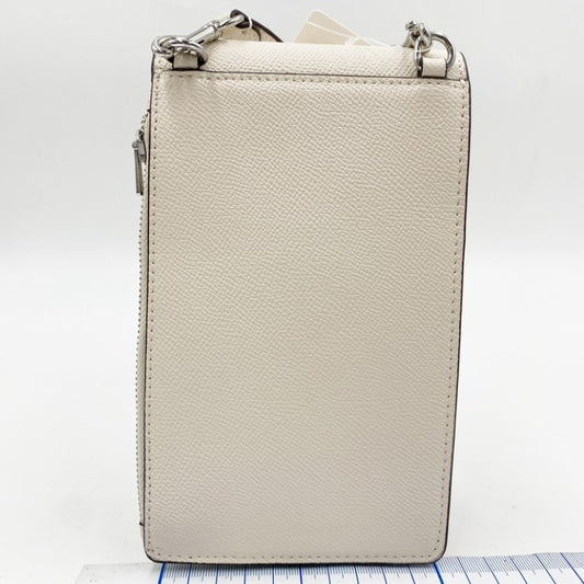 COACH コーチ ショルダーバッグ ノースサウス フォン クロスボディ CM235 チョーク（ホワイト系） レザー レディース 美品