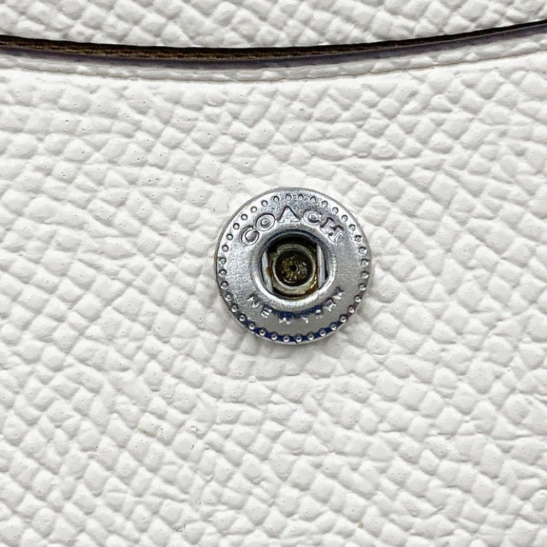 COACH コーチ ショルダーバッグ ノースサウス フォン クロスボディ CM235 チョーク（ホワイト系） レザー レディース 美品
