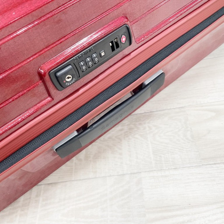 Samsonite サムソナイト キャリーケース Suitecase Litebox MB Spinner 69 レッド系 Curv（カーブ） ユニセックス メルセデスベンツコラボ 75L 4輪 スーツケース 美品