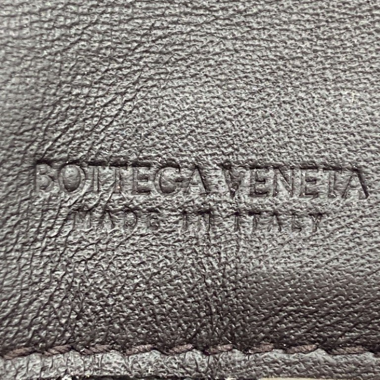 BOTTEGA VENETA ボッテガヴェネタ カードケース イントレチャート 174646 ダークブラウン系 レザー ユニセックス 美品