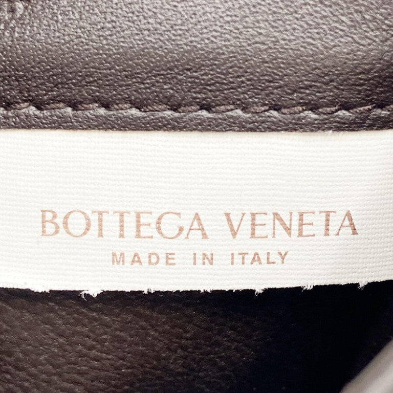 BOTTEGA VENETA ボッテガヴェネタ カードケース イントレチャート 174646 ダークブラウン系 レザー ユニセックス 美品