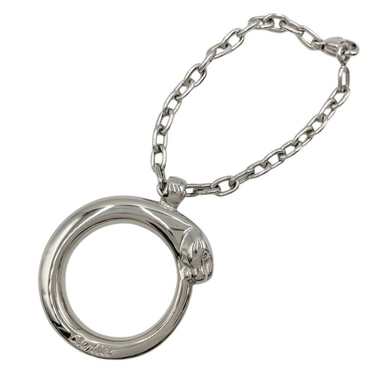 Cartier カルティエ キーホルダー パンテール シルバー系 メタル ユニセックス キーリング 美品