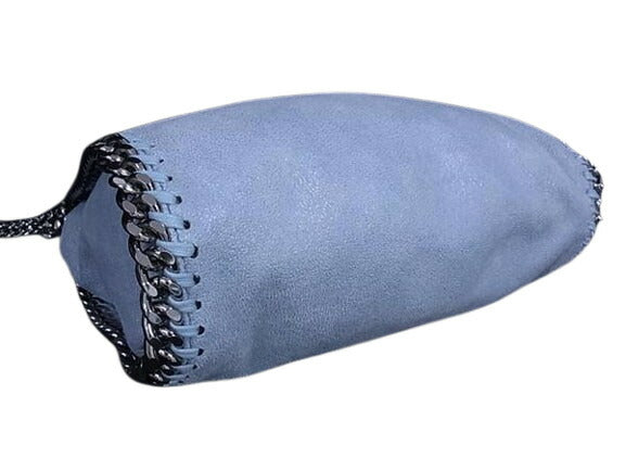 美品 STELLA McCARTNEY ステラ マッカートニー ハンドバッグ ファラベラ ミニ 371223 W9132 SU19 ライトブルー エコレザー レディース 2WAY