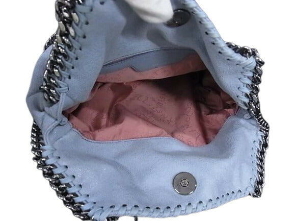 美品 STELLA McCARTNEY ステラ マッカートニー ハンドバッグ ファラベラ ミニ 371223 W9132 SU19 ライトブルー エコレザー レディース 2WAY