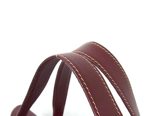 Cartier カルティエ トートバッグ マストライン - ボルドー レザー レディース