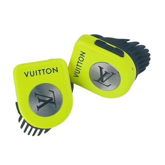 LOUIS VUITTON Horizon Wireless Earphones QAB140 Yellow Acetate and Stainless Steel Unisex Excellent Condition 