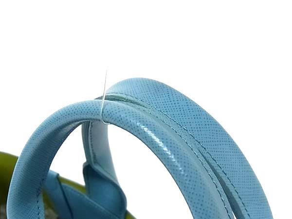 超美品 ADMJ エーディーエムジェイ トートバッグ ハンドバッグ - ブルー系 ゴールド金具 レザー レディース