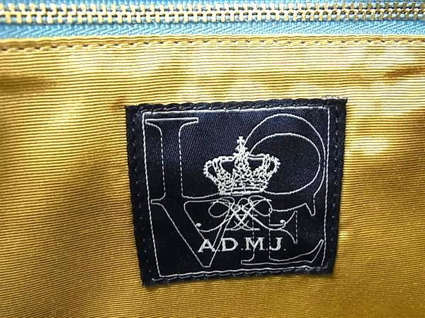 超美品 ADMJ エーディーエムジェイ トートバッグ ハンドバッグ - ブルー系 ゴールド金具 レザー レディース