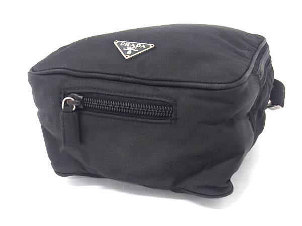 美品 PRADA プラダ ショルダーバッグ 3WAY ウエストバッグ MV550 ブラック ナイロン ユニセックス 三角ロゴプレート ポシェット ベルトバッグ