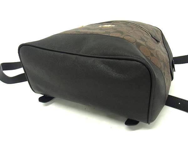 COACH コーチ リュックサック ケンリー バックパック シグネチャー C5679 ブラウン ブラック ゴールド金具 PVC レザー レディース