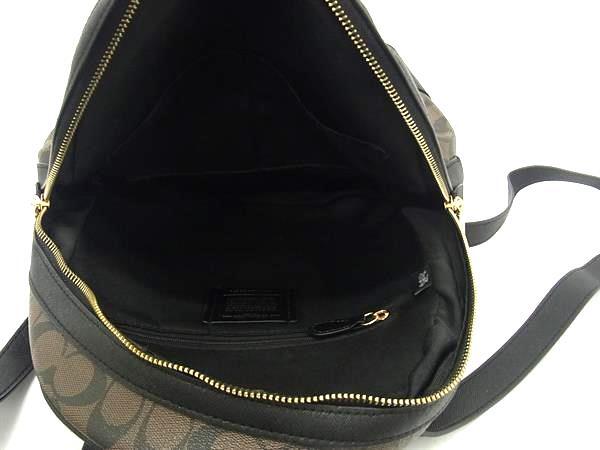 COACH コーチ リュックサック ケンリー バックパック シグネチャー C5679 ブラウン ブラック ゴールド金具 PVC レザー レディース