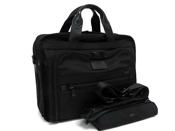美品 TUMI トゥミ ビジネスバッグ ALPHA アルファ T-Pass アット・ア・グランス オーガナイザー 2WAY ブリーフケース 26531DH ブラック ナイロン レザー メンズ