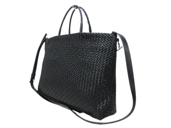 超美品 ANTEPRIMA アンテプリマ ハンドバッグ イントレッチオ ブラック PVCワイヤー レディース