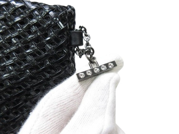 超美品 ANTEPRIMA アンテプリマ ハンドバッグ イントレッチオ ブラック PVCワイヤー レディース