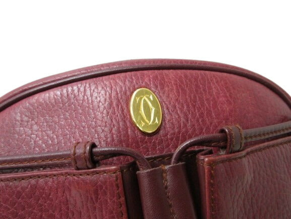 Cartier カルティエ ショルダーバッグ マストライン - ボルドー レザー レディース