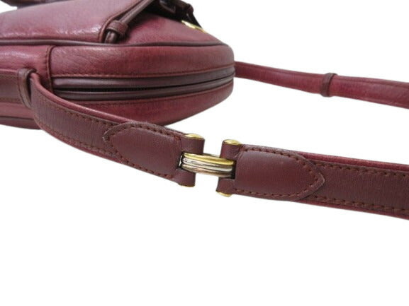 Cartier カルティエ ショルダーバッグ マストライン - ボルドー レザー レディース