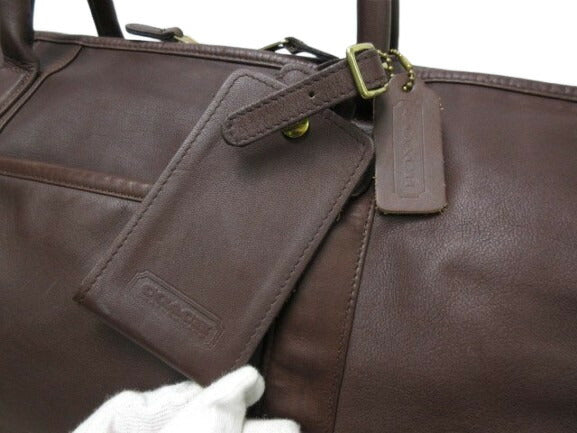 COACH コーチ ボストンバッグ 0502 ダークブラウン レザー ユニセックス