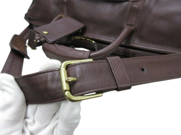 COACH コーチ ボストンバッグ 0502 ダークブラウン レザー ユニセックス