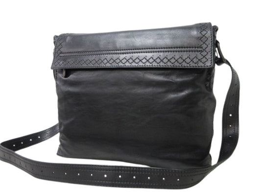 BOTTEGA VENETA ボッテガヴェネタ ショルダーバッグ イントレチャート チェルボ 245169 ブラック レザー ユニセックス