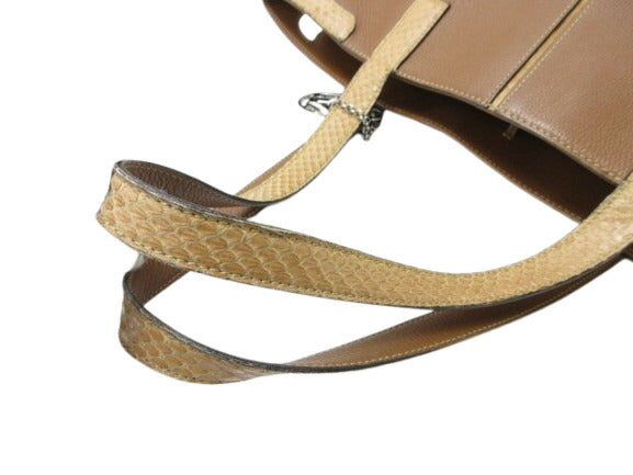 Cartier カルティエ トートバッグ マルチェロ - ブラウン パイソン×レザー レディース