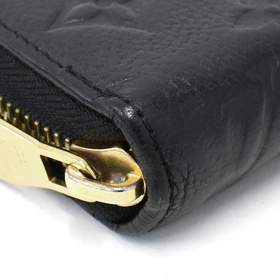 美品 LOUIS VUITTON ルイ ヴィトン 長財布 モノグラム アンプラント ジッピー・ウォレット M61864 ブラック ゴールド金具 レザー ユニセックス