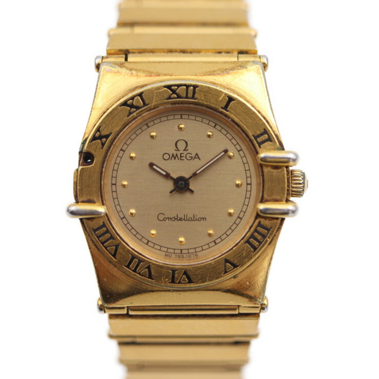 OMEGA オメガ コンステレーション ミニ 腕時計 5313 ステンレススチール ゴールド シルバー 2針 クオーツ レディース