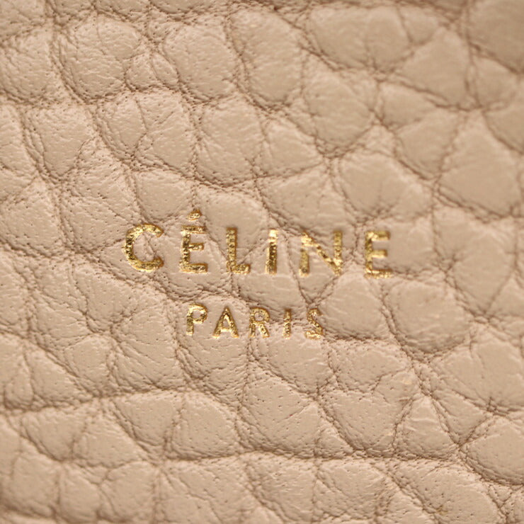 CELINE セリーヌ スモール リングバッグ Ring Small ハンドバッグ 176203 レザー ベージュ系 ゴールド金具