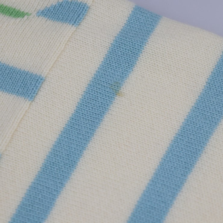 美品 CHANEL シャネル ココマーク セーター P62885K 48446 表記サイズ 38 カシミヤ アイボリー マルチカラー ニット ボーダー ドルマンスリーブ プルオーバー