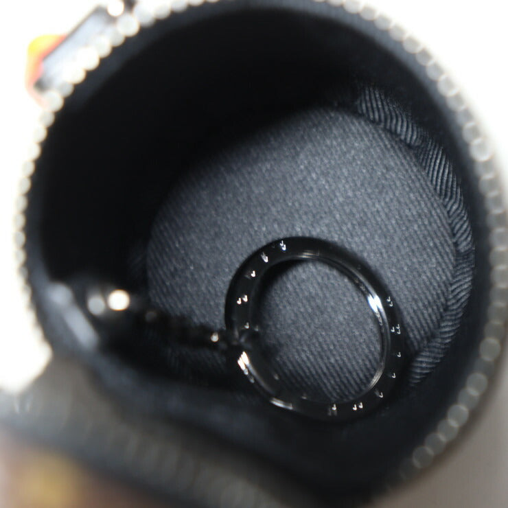 新古未使用展示品 LOUIS VUITTON ルイ ヴィトン モノグラム バレル ポーチ M00966 PVC レザー ブラウン×ブラック オレンジ シルバー金具 アクセサリーポーチ キーリング バッグチャーム マルチケース 小物入れ ビトン