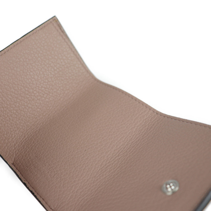 新古未使用展示品 Alexander McQueen アレキサンダーマックイーン ミニ ウォレット 三つ折り財布 573524 レザー ピンクベージュ系 コンパクトウォレット