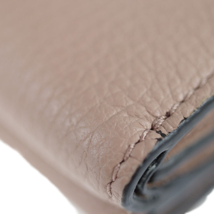 新古未使用展示品 Alexander McQueen アレキサンダーマックイーン ミニ ウォレット 三つ折り財布 573524 レザー ピンクベージュ系 コンパクトウォレット