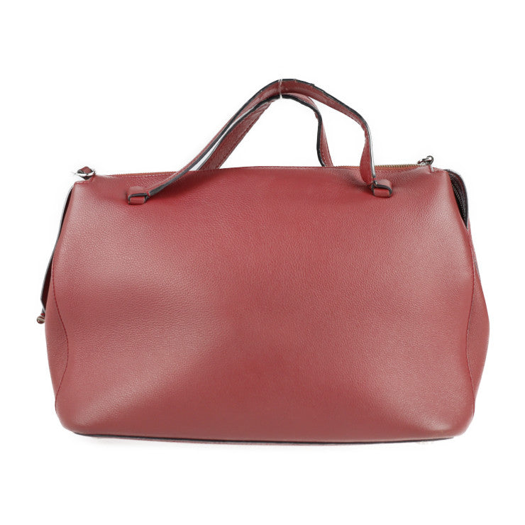 BALLY バリー バッグ ハンドバッグ レザー レッド系 シルバー金具 ２WAY ショルダーバッグ ミニボストンバッグ