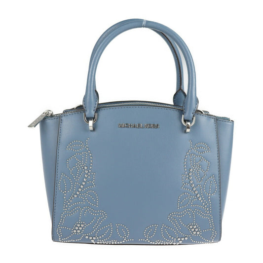 新古未使用展示品 Michael Kors マイケルコース ハンドバッグ 35F8SE0S5L レザー スカイブルー シルバー金具 フラワーモチーフ 花柄 スタッズ 2WAY ショルダーバッグ