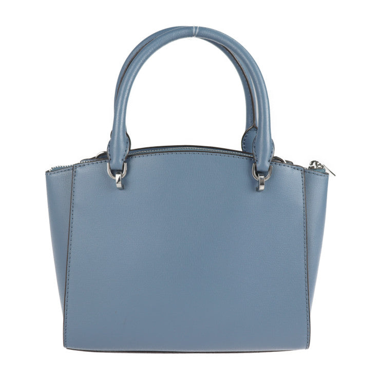 新古未使用展示品 Michael Kors マイケルコース ハンドバッグ 35F8SE0S5L レザー スカイブルー シルバー金具 フラワーモチーフ 花柄 スタッズ 2WAY ショルダーバッグ