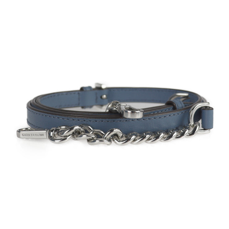 新古未使用展示品 Michael Kors マイケルコース ハンドバッグ 35F8SE0S5L レザー スカイブルー シルバー金具 フラワーモチーフ 花柄 スタッズ 2WAY ショルダーバッグ