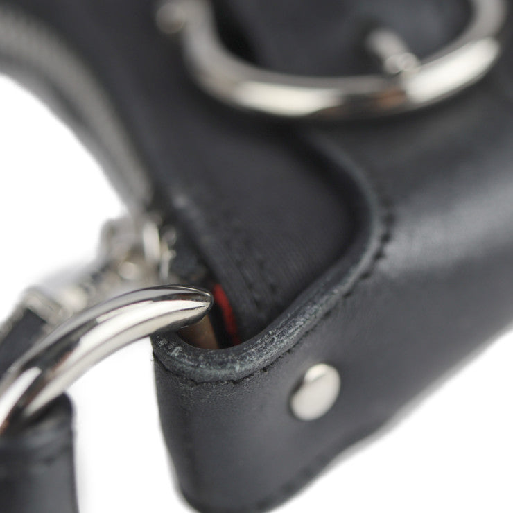 美品 Salvatore Ferragamo サルヴァトーレ フェラガモ ガンチーニ ショルダーバッグ 21 4436 ナイロンキャンバス レザー ブラック シルバー金具 セミショルダー ワンショルダーバッグ