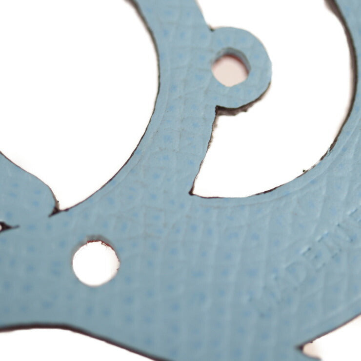 超美品 HERMES エルメス シューズアクセサリー サル プティ アッシュ その他ファッション雑貨 H1064328 ヴォースイフト ヴォーエプソン ボルドー系 ライトブルー系 モンキー 猿モチーフ