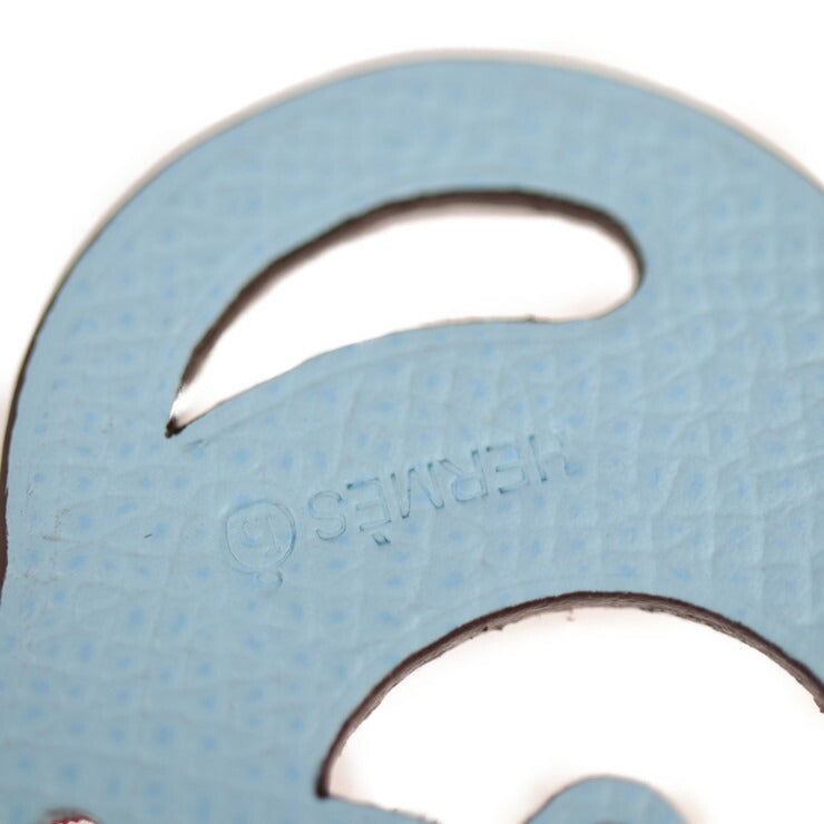 超美品 HERMES エルメス シューズアクセサリー サル プティ アッシュ その他ファッション雑貨 H1064328 ヴォースイフト ヴォーエプソン ボルドー系 ライトブルー系 モンキー 猿モチーフ