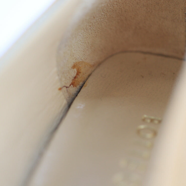 超美品 BOTTEGAVENETA ボッテガヴェネタ イントレチャート パンプス ＃5B レザー ブラウン系 スクエアトゥ 参考サイズ22cm