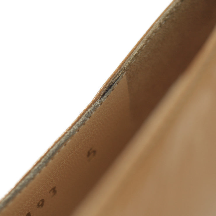 超美品 BOTTEGAVENETA ボッテガヴェネタ イントレチャート パンプス ＃5B レザー ブラウン系 スクエアトゥ 参考サイズ22cm