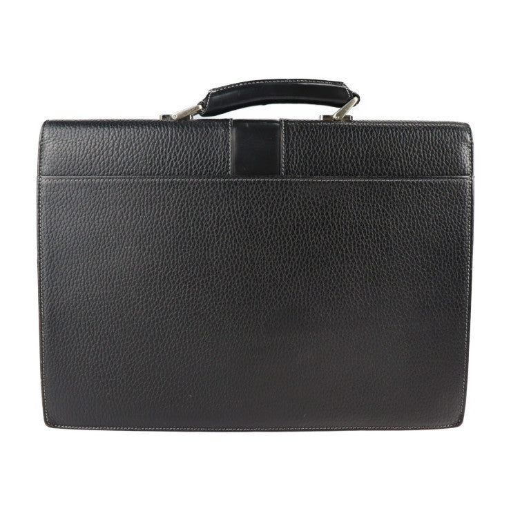 BURBERRY バーバリー ブリーフケース ビジネスバッグ レザー ブラック シルバー金具 ハンドバッグ 書類鞄