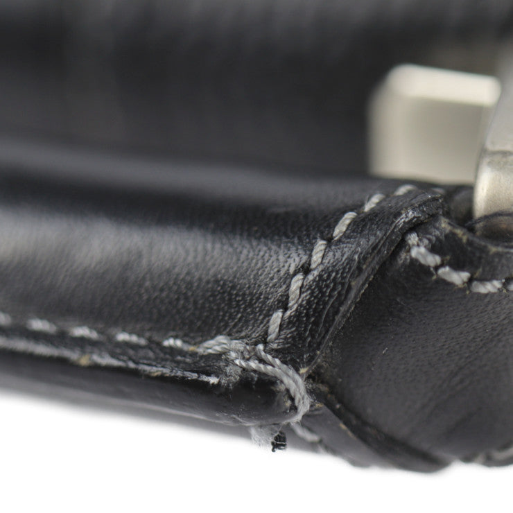 BURBERRY バーバリー ブリーフケース ビジネスバッグ レザー ブラック シルバー金具 ハンドバッグ 書類鞄