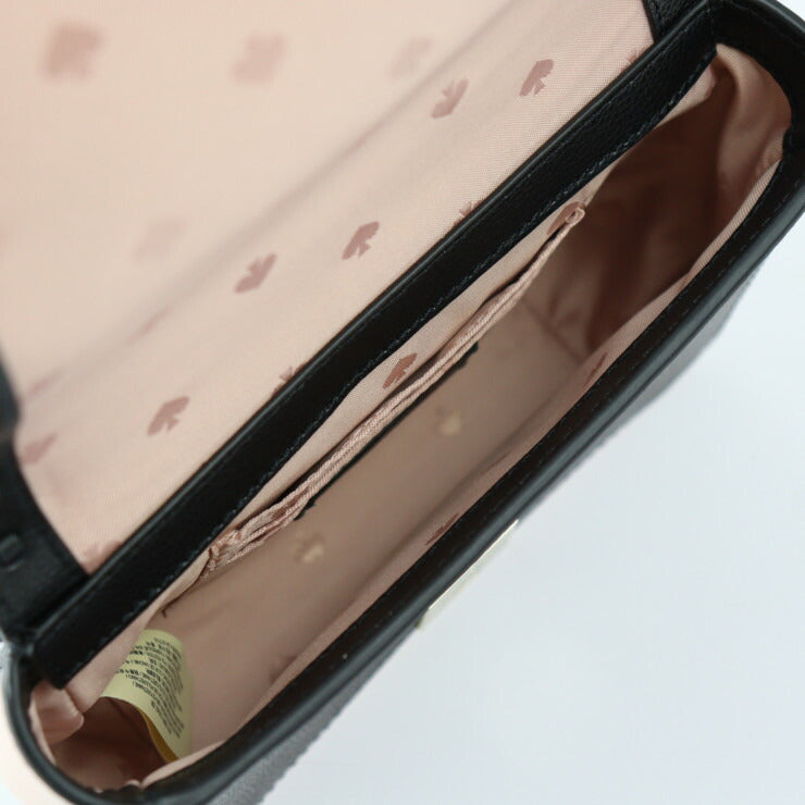 超美品 Kate Spade ケイトスペード メイジー パターソン ドライブグロメット ハンドバッグ WKRU5899 レザー ブラック ピンクベージュ系 ゴールド金具 2WAY ショルダーバッグ トップハンドル