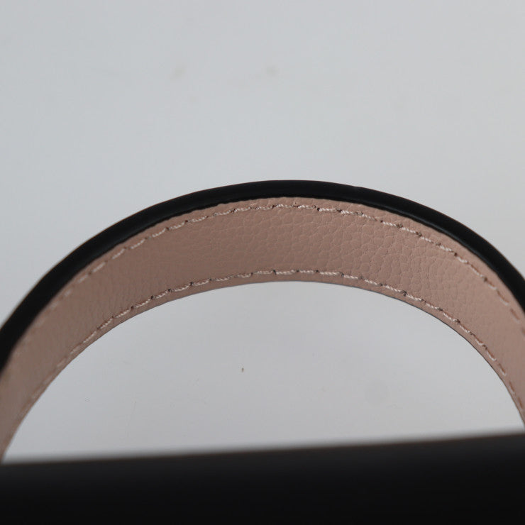 超美品 Kate Spade ケイトスペード メイジー パターソン ドライブグロメット ハンドバッグ WKRU5899 レザー ブラック ピンクベージュ系 ゴールド金具 2WAY ショルダーバッグ トップハンドル