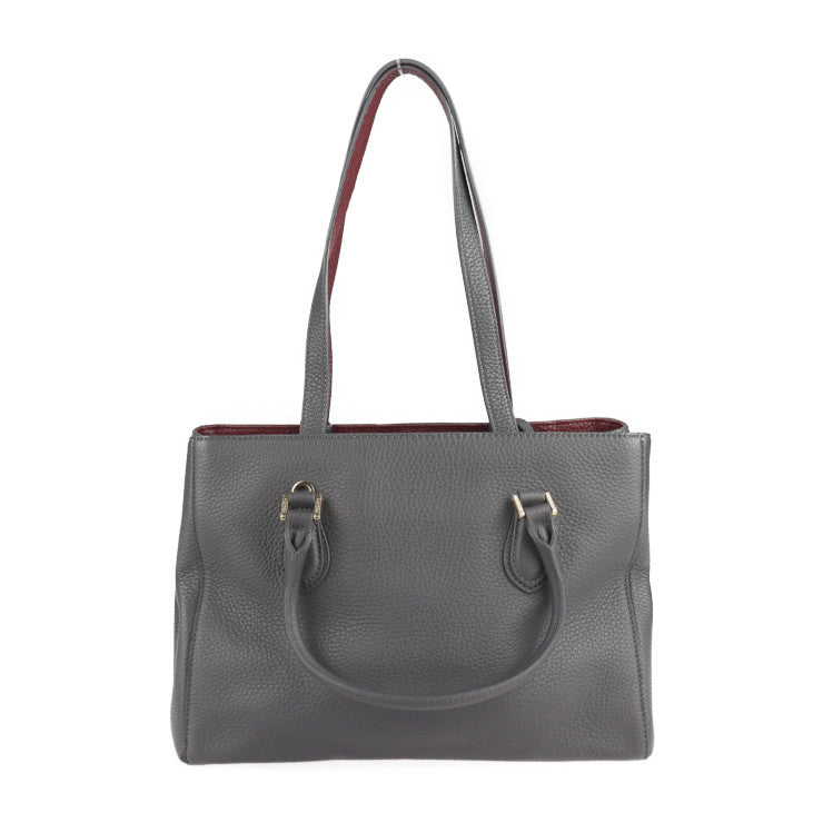 超美品 COCOCELUX GOLD ココセリュックス ゴールド 2WAYバッグ トートバッグ レザー グレー ボルドー ゴールド金具 ショルダーバッグ ポーチ付き