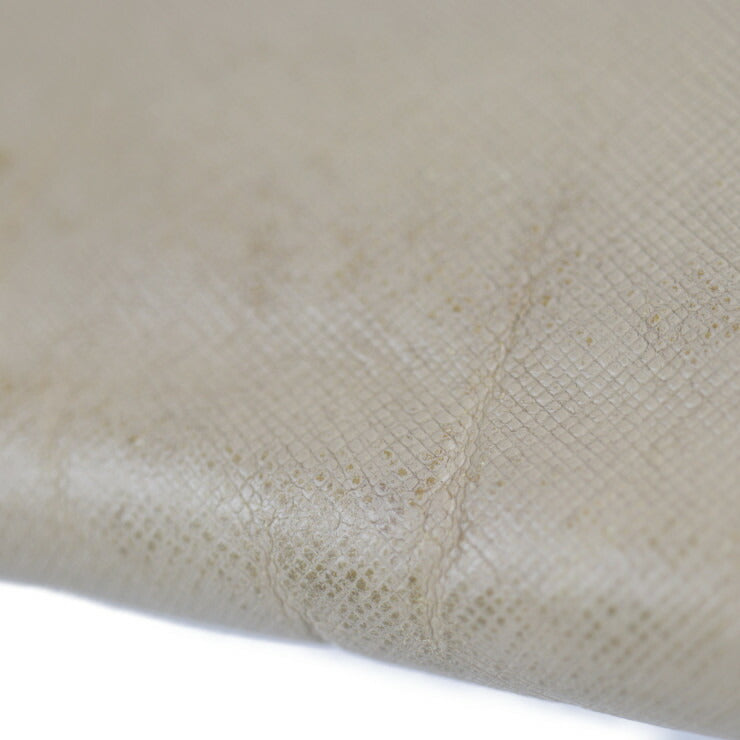 PRADA プラダ ポーチ クラッチバッグ VR0074 レザー ベージュ系 ブラウン シルバー金具 書類鞄 セカンドバッグ ビジネスバッグ フラップ