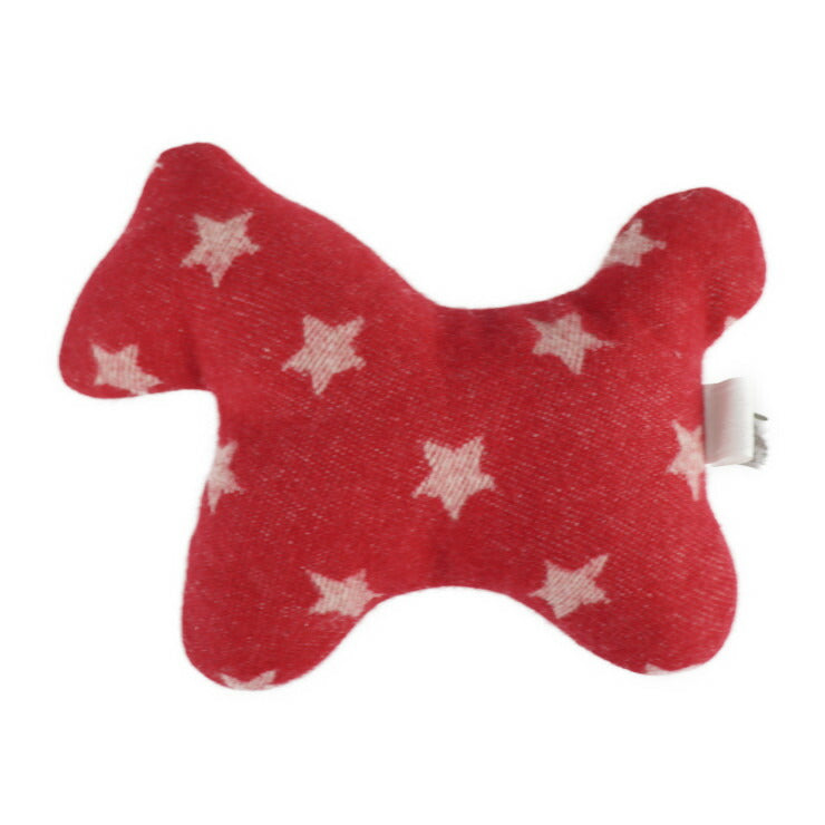 超美品 HERMES エルメス エルプルシュ 馬 シュバル ぬいぐるみ 102694M カシミヤ100％ ルージュ スター 星柄 ベビー用ぬいぐるみ