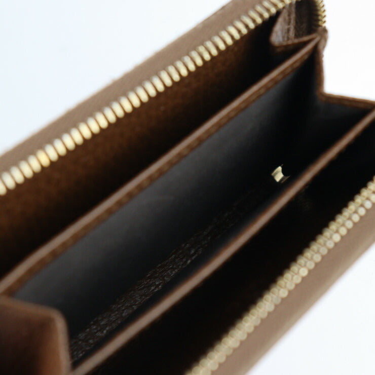 美品 GUCCI グッチ スウィング コインケース 368877 レザー ブラウン ゴールド金具 ラウンドファスナー 小銭入れ カードケース 名刺入れ