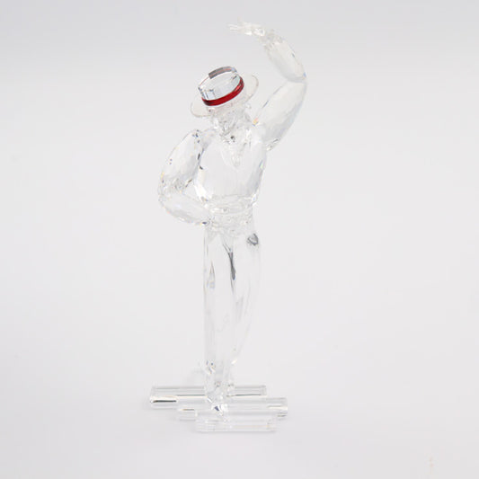 新古未使用展示品 SWAROVSKI スワロフスキー ANTONIO アントニオ マジックオブダンス インテリア 606441 クリスタルガラス クリア レッド 2003年 SCS会員限定品 オブジェ フィギュリン 置物