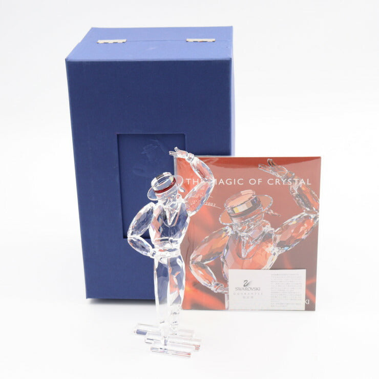新古未使用展示品 SWAROVSKI スワロフスキー ANTONIO アントニオ マジックオブダンス インテリア 606441 クリスタルガラス クリア レッド 2003年 SCS会員限定品 オブジェ フィギュリン 置物